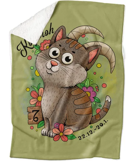 Deka Kočičí znamení – kozoroh (Podšití beránkem: ANO)