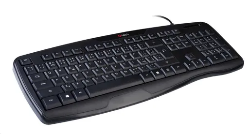 C-TECH Klávesnice KB-107 USB, ERGO,   černá, CZ/SK