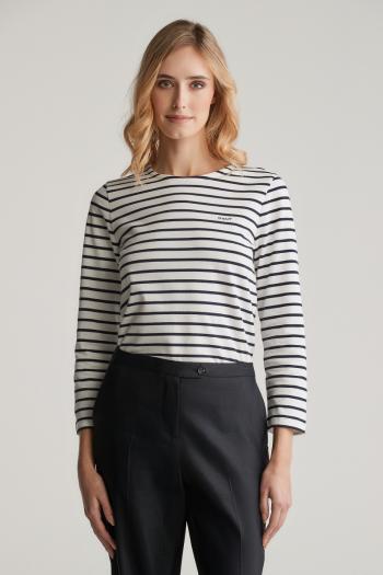 TRIČKO GANT REG BRETON C-NECK LS T-SHIRT EGGSHELL