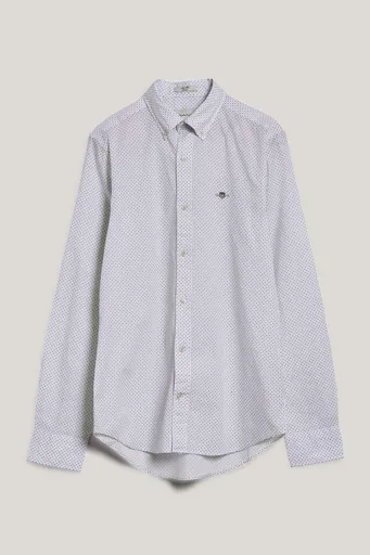 KOŠILE GANT SLIM MICRO PRINT SHIRT EGGSHELL