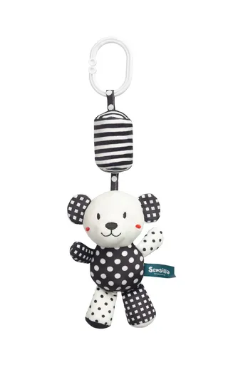SENSILLO Závěsná hračka nejen do kočárku BLACK&WHITE - Medvídek