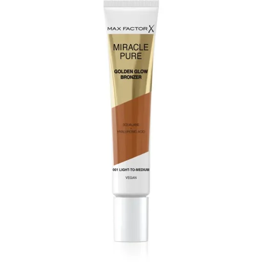 Max Factor Miracle Pure krémový bronzer pro rozjasnění pleti odstín 001 Light To Medium 15 ml