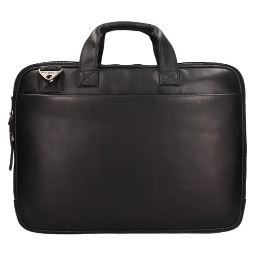 Pánská kožená taška na notebook The Chesterfield Brand Iseo - černá