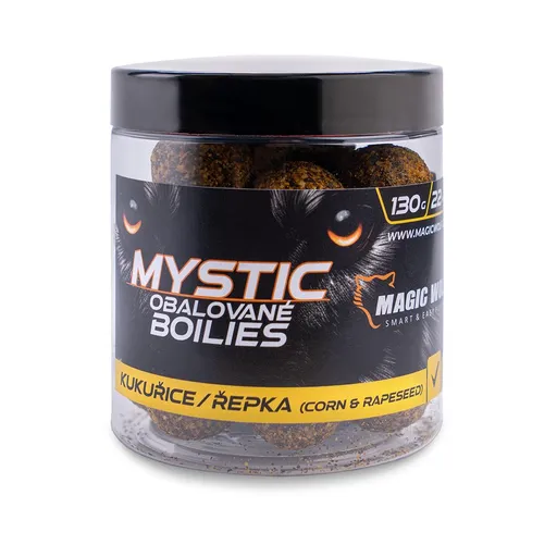 Magic Wolf Boilies obalované Mystic 130g - Kukuřice / řepka 26mm,Magic Wolf Boilies obalované Mystic 130g - Kukuřice / řepka 26mm