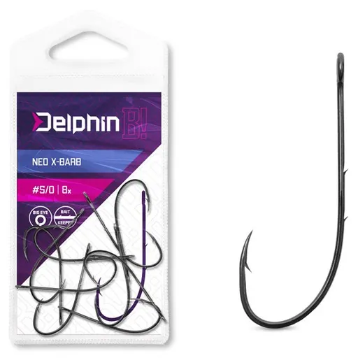 Delphin háčky na čeburašku b! neo x-barb 8 ks - 1/0