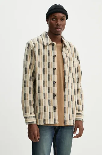 Vlněná košile A.P.C. surchemise stanley