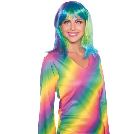 Paruka duha - duhová - rainbow - dlouhá - Folat