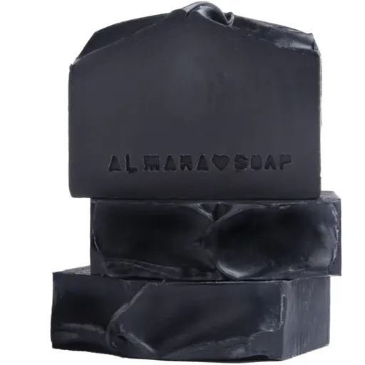Almara Soap Natural Black As My Soul přírodní tuhé mýdlo pro mastnou a problematickou pleť 90 g