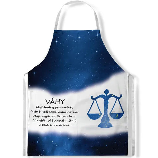 Zástěra Váhy (23.9. - 22.10.) - modrá