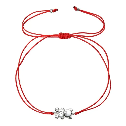 Evolution Group - Pavona Červený kabala náramek s medvídkem 13046.3 red