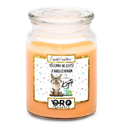 Svíčka Ty starej kojote (Vůně svíčky: Tropické ovoce)