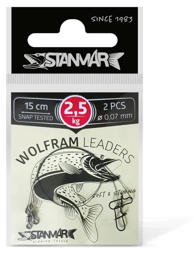 Stan-Mar Wolframové lanko 15cm 2ks - 2,5kg,Stan-Mar Wolframové lanko 15cm 2ks - 2,5kg