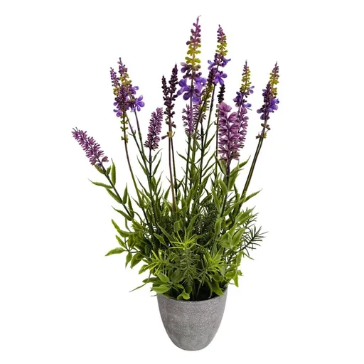 Umělá Levandule v květináči, 43 cm