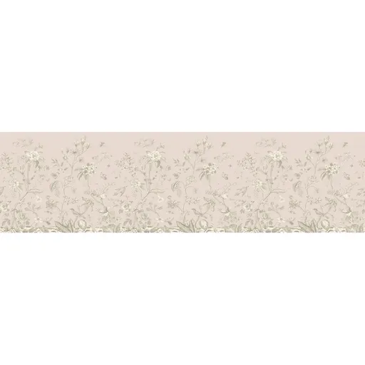 Samolepicí bordura Old graphic florals, 500 x 13,8 cm