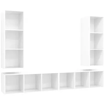 SHUMEE nástěnná 4 ks bílá vysoký lesk, 3079886 (3079886)