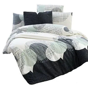 Brotex Povlečení krep 140×200, 70×90 cm, Cosmic grey (80201/Z/1983)