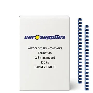 EUROSUPPLIES A4 8mm modrý - balení 100 ks (LAMRE21DR08B)