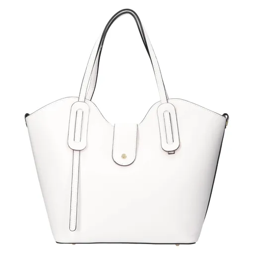 Dámská kožená kabelka Italia Zita - bílá