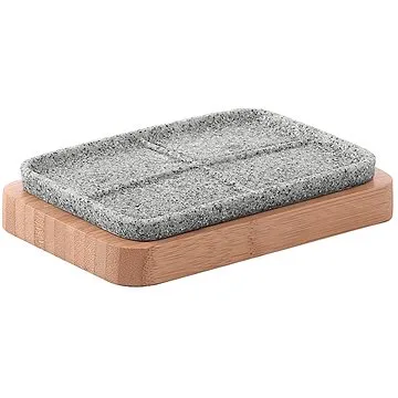 GEDY NORA mýdlenka na postavení, šedá/bambus                                                         (NR11 )