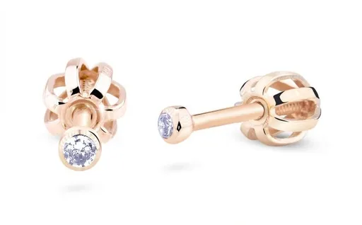 Cutie Jewellery Drobné pecičky se zirkony ze zlata Z3032-30-10-X-4