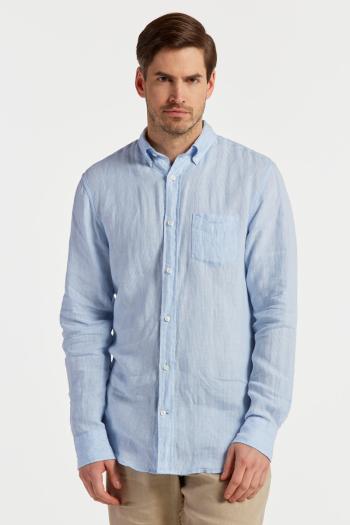 KOŠILE GANT REG LINEN STRIPE SHIRT CAPRI BLUE