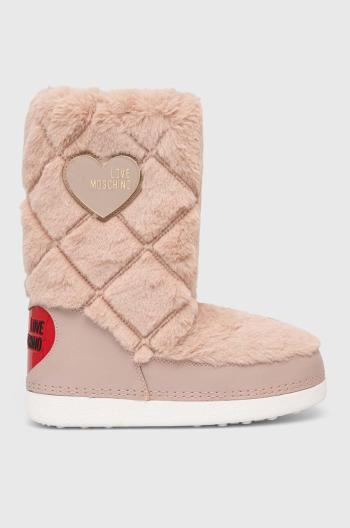 Sněhule Love Moschino SKIBOOT20 béžová barva, JA24172G0HJW0601