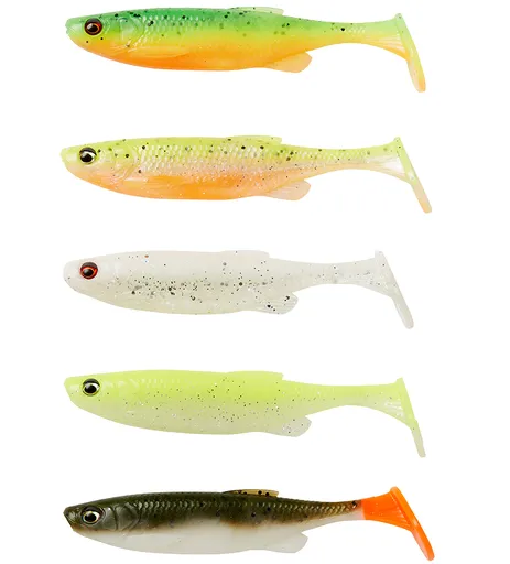 Savage gear gumová nástraha fat minnow t tail darkwater mix 5 ks - 10,5 cm 11 g