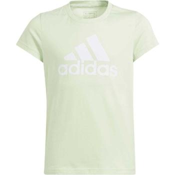 adidas BIG LOGO TEE Dívčí triko, světle zelená, velikost