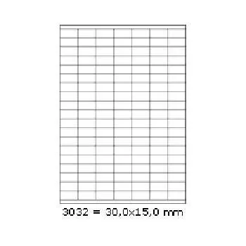 Samolepicí etikety 30 x 15 mm, 133 etiket, A4, 100 listů