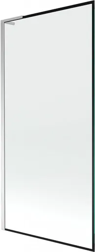 MEXEN/S Next L vanová zástěna FIX 90 x 150, černá vzor, chrom 895-090-000-03-70-01