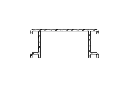 Ventilační mřížka 9442 k terasovému profilu P 9555, TWINSON Hliníková mřížka