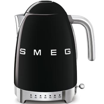 Smeg KLF04BLEU rýchlovarná kanvica, 1, 7 l (7 šálok), 2400 W, štýl 50. rokov, riadenie teploty, 7 programov, čierna