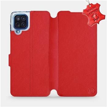 Kožené flip pouzdro na mobil Samsung Galaxy M12 - Červené -  Red Leather (5903516735211)