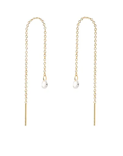 PDPAOLA Půvabné pozlacené náušnice ze stříbra s řetízky Waterfall Essentials AR01-876-U