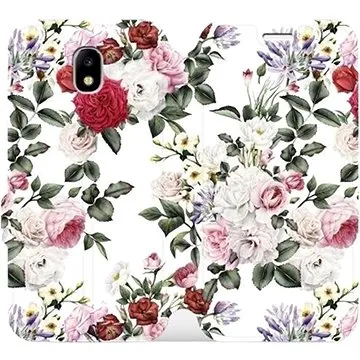 Flipové pouzdro na mobil Samsung Galaxy J5 2017 - MD01S Růže na bílé (5903226177363)