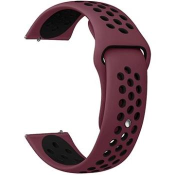 Eternico Sporty Universal Quick Release 22mm Solid Black and Bordo     (AET-U22SP-BlBo)