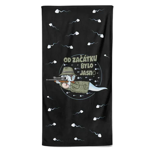 Osuška Myslivecká spermie (Velikost osušky: 70x140cm)