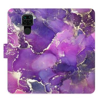 Flipové pouzdro iSaprio - Purple Marble - Xiaomi Redmi Note 9