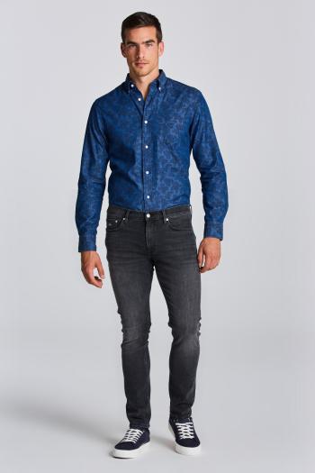 DŽÍNY GANT D1. MAXEN GANT RETRO SHIELD JEANS BLACK WORN IN