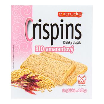 Chlebíček kukuřičný s amarantem Crispins bezlepkový 100 g BIO   EXTRUDO