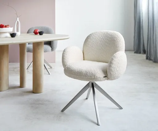 Otočná židle Nube-Flex s područkami křížová podnož široká