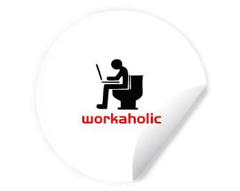 Samolepky kruh Workoholic