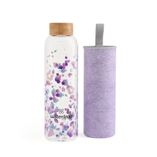 Waterdrop Waterdrop® skleněná lahev design BOOST lahev z borosilikátového skla 600 ml
