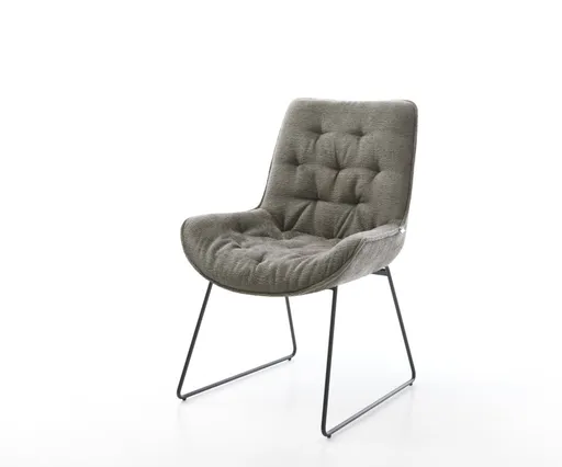 Jídelní židle Taimi-Flex bouclé měkký tmavě béžová tenká podnož