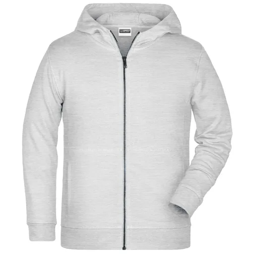 James & Nicholson (Daiber) Dětská mikina na zip z biobavlny 8026k - Popelavá | M