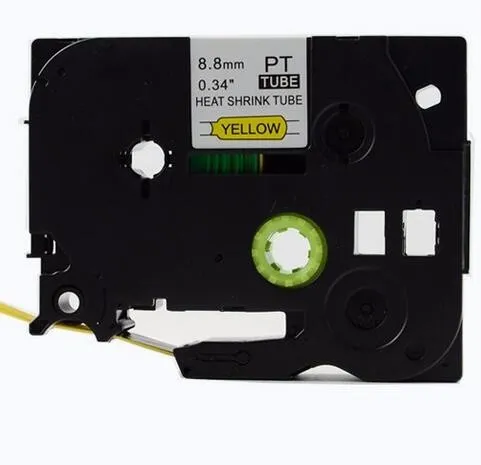 Kompatibilní páska s Brother HSe-621 8,8mm x 1,5m, černý tisk / žlutý podklad