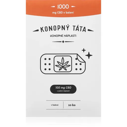 Konopný táta Patches 1000 mg CBD hřejivá náplast s CBD 10 ks