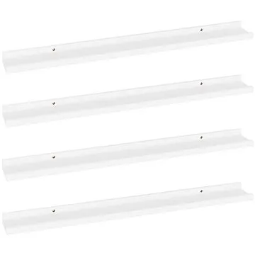 Shumee Nástěnné 4 ks bílé 80×9×3 cm , 326662 (326662)