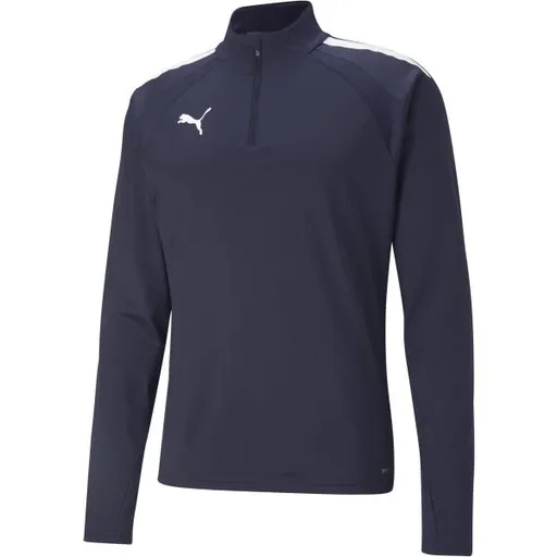 Puma TEAMLIGA 1/4 ZIP TOP Pánská fotbalová mikina, tmavě modrá, velikost XXXL