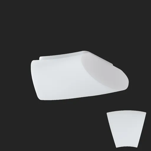 OSMONT ALT59315 ALTAIR 2 stropní/nástěnné skleněné svítidlo bílá IP41 3000 K 20W LED nouzové kombinované 3 h